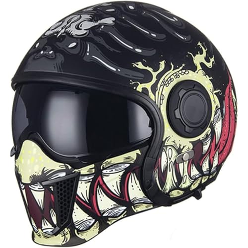 Casque de moto rétro ouvert pour cyclomoteur et casques intégraux de scooter