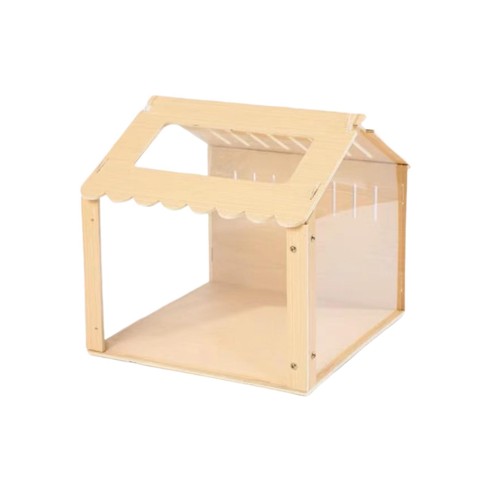 Habitat in legno per criceti, topi e ratti, facile da montare, offre divertimento, nascondigli e giochi attivi per animali domestici, criceti, ricci,