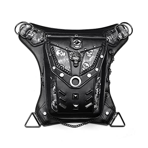 Bolsa de funda de cadera steampunk para mensajero y bolso de pierna gótico