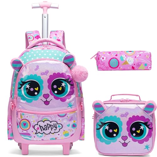 Meetbelify Rolling Backpack for Girls Backpacks with Wheels...