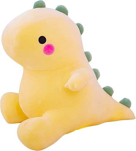 Vista 7 de VICKYPOP Juguete de peluche de dinosaurio, suave, muñeco de peluche de dinosaurio, lindo regalo de cumpleaños para niños y niñas