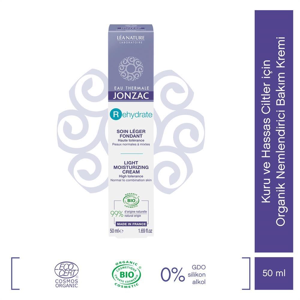 Jonzac Rehydrate Light Kuru ve Hassas Ciltler için Organik Nemlendirici Bakım Kremi 50 ml