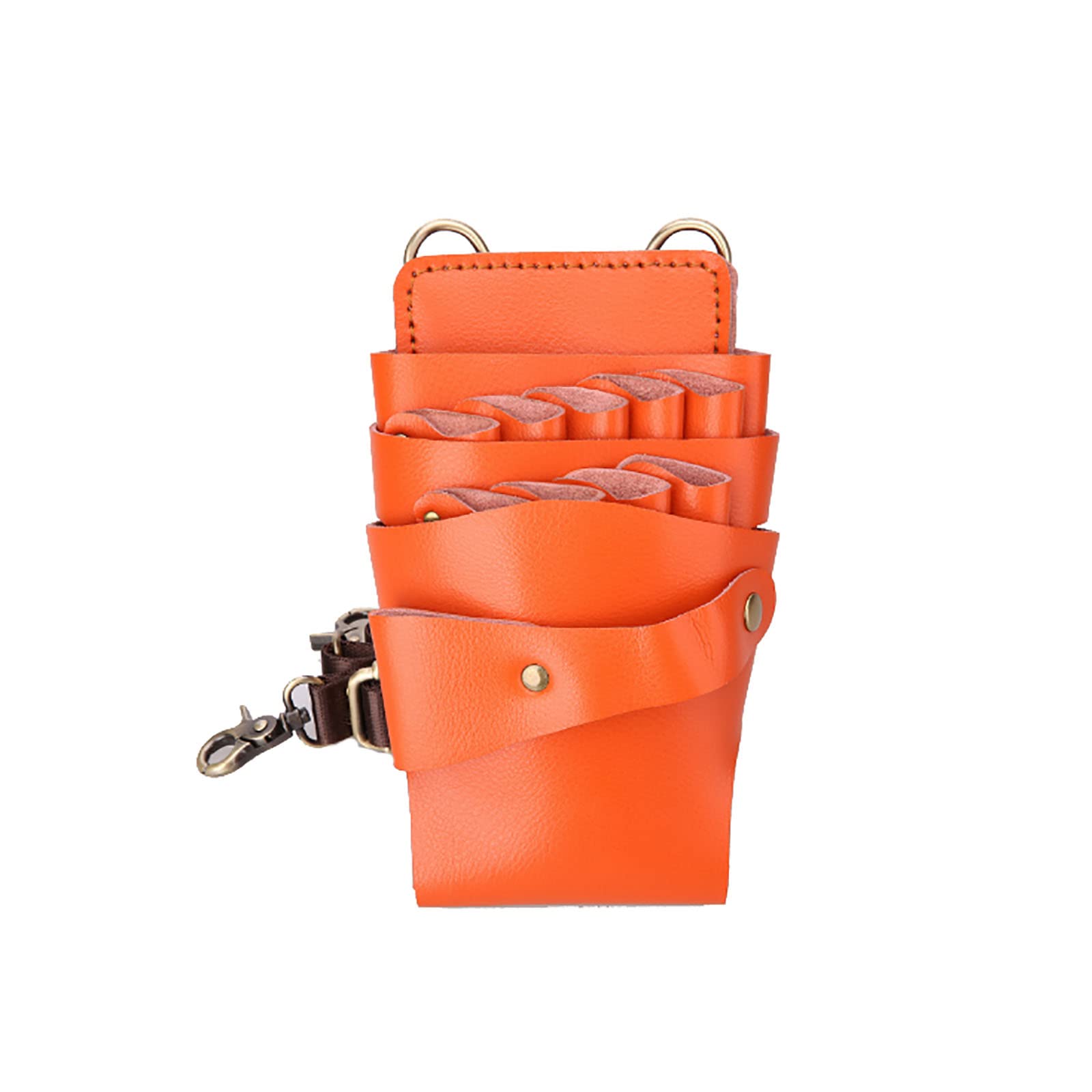 vrfvsdasAAS Hairdressing Tools Waist Bag, Professional Salon Hairdressing Pouch Waist Bag with Belt for Hairdressers Hair Stylist(Orange)
