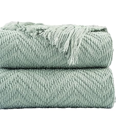 Image of BATTILO HOME Sage Green Throw Blanket for Couch, 50 inchx60 inch