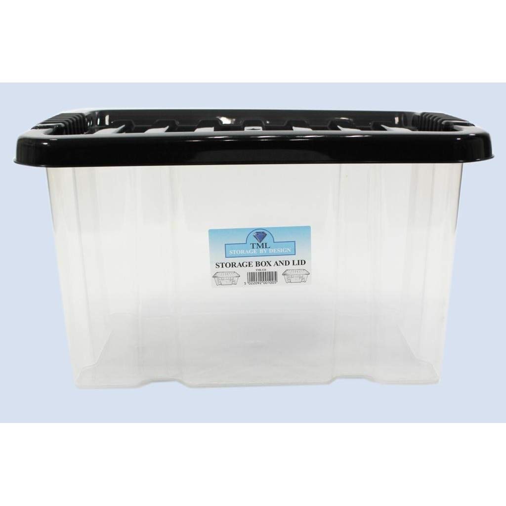Tml Multi-Colour 24 Litre Clear Box And Lid Tml124,