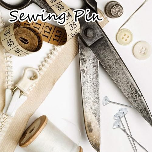 100pcs Bouquet Pins, 2 Inches Sewing Corsage Boutonniere Pins, Diamond Crystal Head Pins, Straight Floral Pins, Clear Flower Pins for Wedding DIY Craft, Quilting and Wedding Bridal Hair Accessories