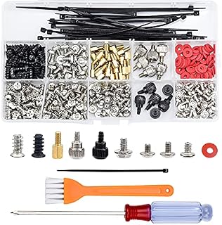 330 PCS Personal Computer Screw Standoffs Set Kit,PC Computer Screws Standoffs Set, PC Screws Set Accessories for Mainboard, Housing, Hard Drive, with Mini Screwdriver and Brush