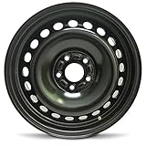 New OEM Replacement Wheel for 2004-2010 Volvo S40 16x6.5 inch Steel Rim Painted Black Fit 205/55R16