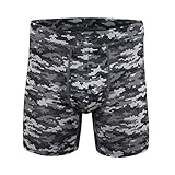 New Balance Men's Dry Fresh 6' Boxer Brief Underwear with Bonded Pocket, Digital Camo