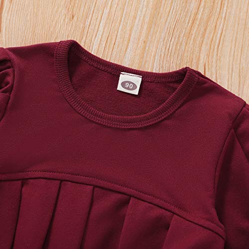 Image of CM C&M WODRO Toddler Girls Clothes Winter Warm Long Sleeve Tops+Long Pants Set