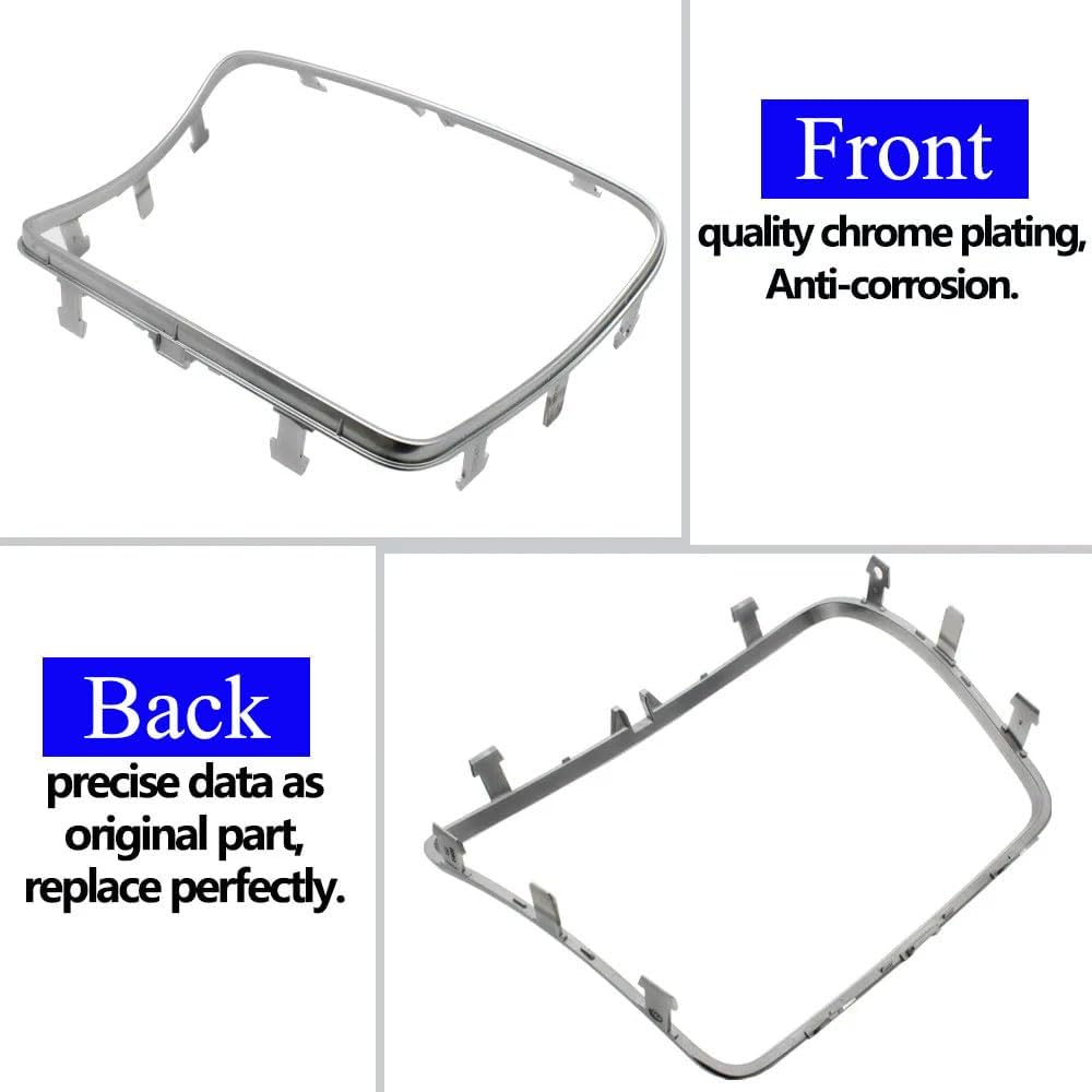 Chrome Center Cup Holder Trim, Center Console Water Cup Holder Cover Frame Replacement for Mercedes Benz C W205 C200 C250 C300 C400 GLC W253 GLC200 300 2056830900