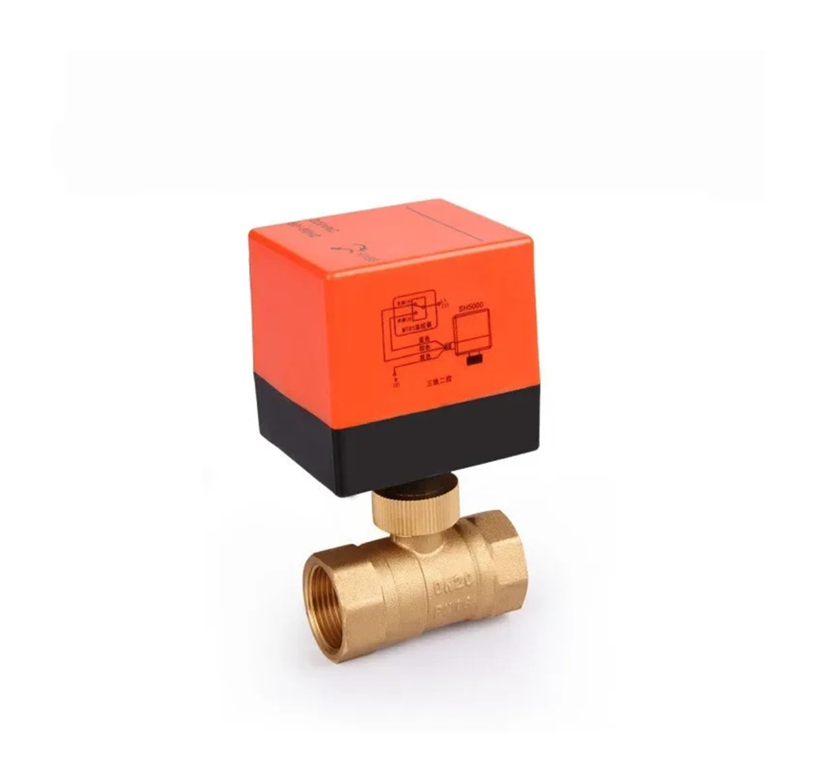 Flglqutsv Dn20 Cast Steel Electric Ball Valve Ac220v Dn15-50 3-Wire 2-Way Controlthread Electric Ball Valve Stable Motorized(Dn20 Cast Steel)
