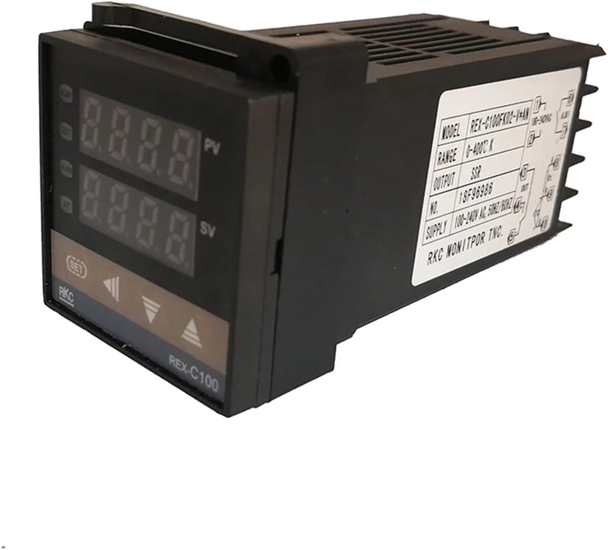 REX-C100 Digital PID Thermostat Temperature Controller Digital REX-C100 40A SSR Relay/K Thermocouple Probe/Heat Sink(Set 1)