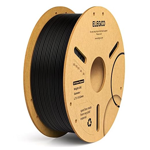 ELEGOO PLA Plus Filament 1.75mm Black 1KG, PLA+ Tougher and Stronger 3D Printer Filament Pro Dimensional Accuracy +/- 0.02mm, 1kg Spool(2.2lbs) Fits for Most FDM 3D Printers