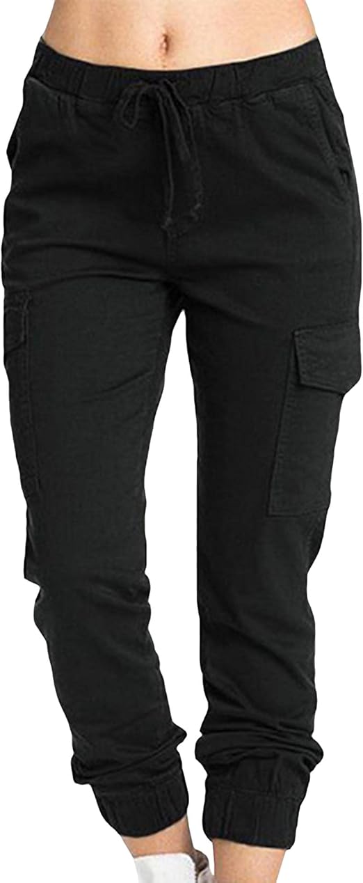 SOMTHRON Donna Casuale Lunghezza al Polpaccio Pantaloni Cargo Magro  Pantaloni di Svago : Amazon.it: Abbigliamento