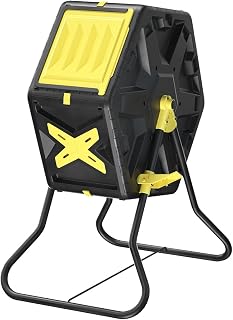 EJWOX 18.5 Gallon Tumbling Compost Bin - BPA-Free Rotating Composter with Aeration for Fast Outdoor Gardening on Patio or Balcony