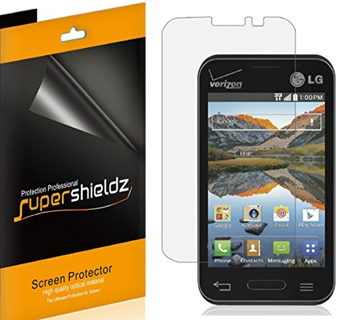 Supershieldz (6 Pack) Designed for LG (Optimus Zone 2) Screen Protector, High Definition Clear Shield (PET)