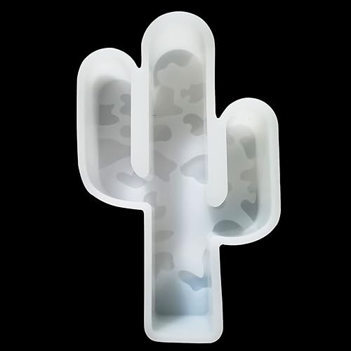 Molde de silicona de cactus Trident de leopardo para freshies, molde de silicona brillante seguro para horno para hacer cuentas aromáticas de coche,