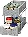 Simple Houseware 2 Tier Sliding Cabinet Basket Organizer Drawer, Silver