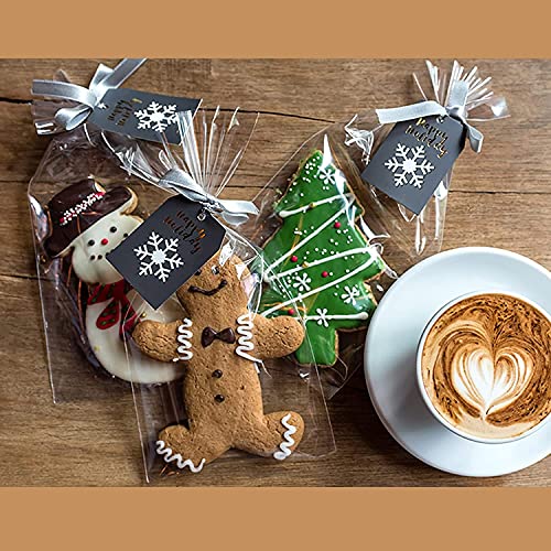 120Pcs Clear OPP Bags, 10 x 15 cm Clear Bags with Twist Ties for Bakery, Popcorn, Cookies, Candies, Dessert, Gift Packing bags - Image 3