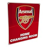 ARSENAL FC Official Home Changing Room Sign Metal Red Club Crest Gunners