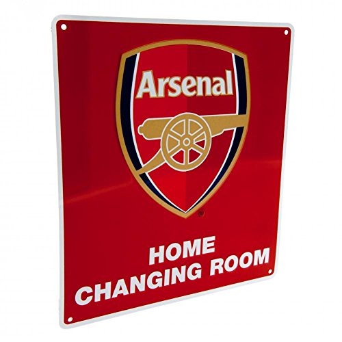 ARSENAL FC Official Home Changing Room Sign Metal Red Club Crest Gunners