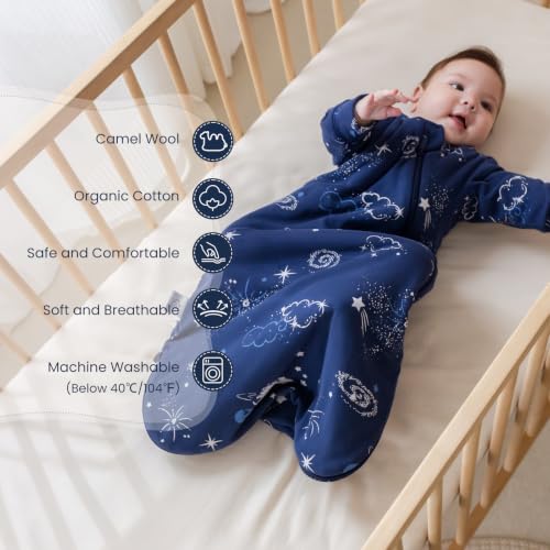 Image of kaiya baby Unisex Sleeping Bag for Babies and Toddlers 2.5 Tog Sleep Sack, Long Sleeve Sleep Sack, Wearable Blanket Baby