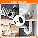 Inside Pipe Cutter for PVC Pipe, Cutter Tool Set with scale - Adjustable Depth Gauge, 6 Black Blades, 4