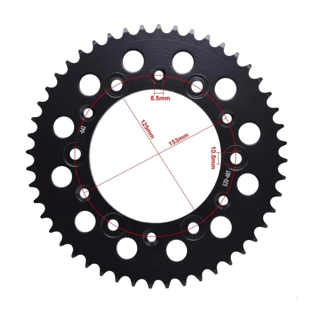 Chaîne 13T 48T 49T for Moto, pignon Avant et arrière, Roue dentée, Compatible avec Ho CRF250 520, 2018, 2019, 2020, 2021, CRF 250