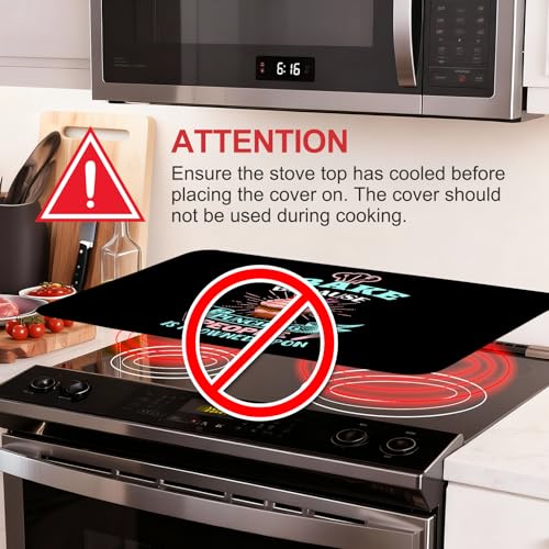 Image of Stove Top Cover for Electric Stove 28 inchx 20 inch, Baking Lover Heat Resistant Glass Top Stove Cover Protector, Glass Cooktop Covers, Kitchen Non-Slip Drying Mat Flat Electric Stove Top Covers