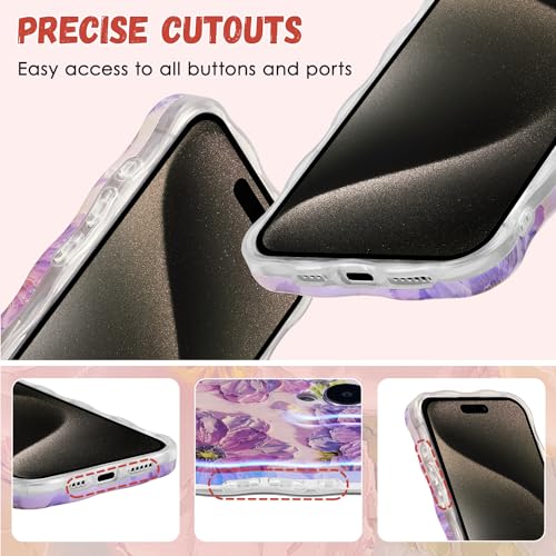 Coque de protection iPhone 15 Pro Max rétro colorée mignonne - 6