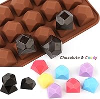 Vista 5 de Chocolate Molds Silicone Candy Mold - Diamond Shape Non-Stick Silicone Mold For Ice Cube, Candy, Jelly, Soap, Hard Candy, Cake
