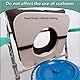Mamba Travel Anti-Dekubitus-Patienten-Kissen Mit Loch, PU Duschstuhl Sitzkissen Druckentlastungskissen Für Den Toilettensitz Waschbare Matte Für Toilettenstuhl Rollstühle Steibbe,Blue-42 * 42 * 8CM