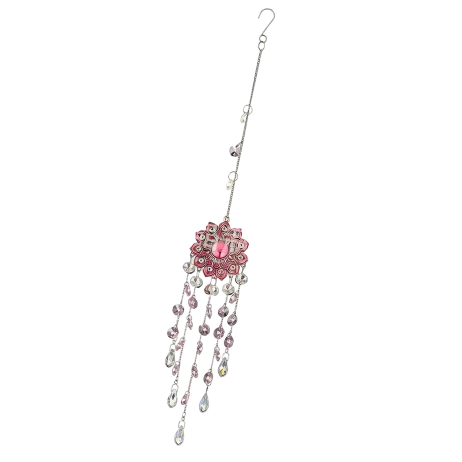 Crystal Suncatchers for Window Mandalas Flower Colorful Wind Chimes Hanging Ornament Holiday Birthday Christmas Gifting Mandalas Flower Wind Chimes Suncatchers