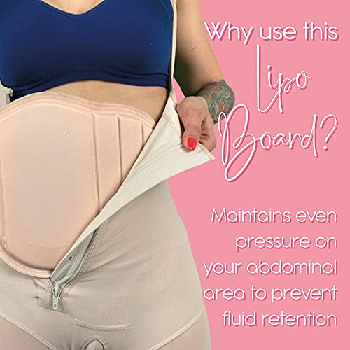 Post Op Tummy Tuck & Lipo Foam Ab board that prevents Inflammation or Liquid Retention after Surgery Ideal under a Faja Colombiana Tabla Abdominal Liposuction (Black) - Thumbnail 2