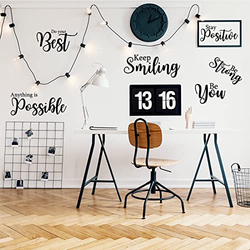 25 Pcs Vinyl Wall Quotes Stickers Inspirational Quotes Decal Motivational Words Peel And Stick Wall Decals Removable Wall Stickers Positive Wall Decor Sticker For Bedroom Living Room Office Diy Art #TOP3