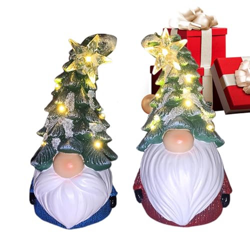 Veilleuse gnome LED multicolore et décoration de table de Noël - 2