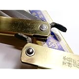 肥後守定 和式ナイフ 折りたたみ 青紙割込 （大,ヒンジ部ステンレス菊座仕様）