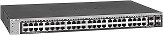 NETGEAR 48-Port Gigabit Ethernet Smart Switch (GS748T) - Managed, with 2 x 1G SFP and 2 x 1G Combo, Desktop or Rackmount, and Limited Lifetime Protection
