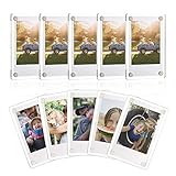 ONE WALL Acrylic Fridge Magnetic Frame, Double Sided Photo Refrigerator Magnet Picture Frame for Fujifilm Instax Mini, 2.36 x 3.54 Inch, Pack of 10