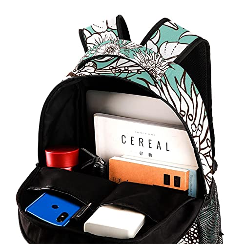 Sac à dos rose tulipe d'école avec compartiment ordinateur portable