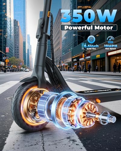 Image of MAXSHOT Electric Scooter for Adults, 8.5 /10 /14 inch Tires, 19 /22Mph, 350W /500W Motor, 21-28 Miles Range, Folding E-Scooter with Dual Suspension,APP Contro