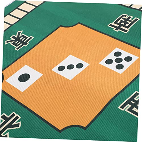 Tapis de mahjong antidérapant et nappe de table carrée en polyester