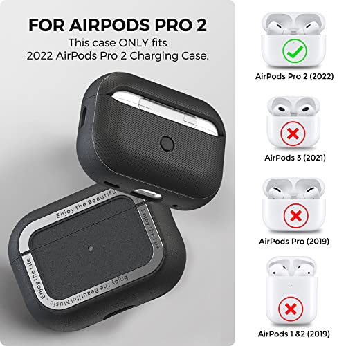 TRONWIN Case for Airpods Pro 2, Protective Cover with Smart-Design, Supports Wireless Charging - Image 2