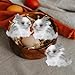 VICASKY 4pcs Easter Rabbit Figurines,Realistic Mini Furry Bicute Bunnies for Basket,Lifelike Bunny Animals Desktop Decorative Statue Ornaments Party Supplies