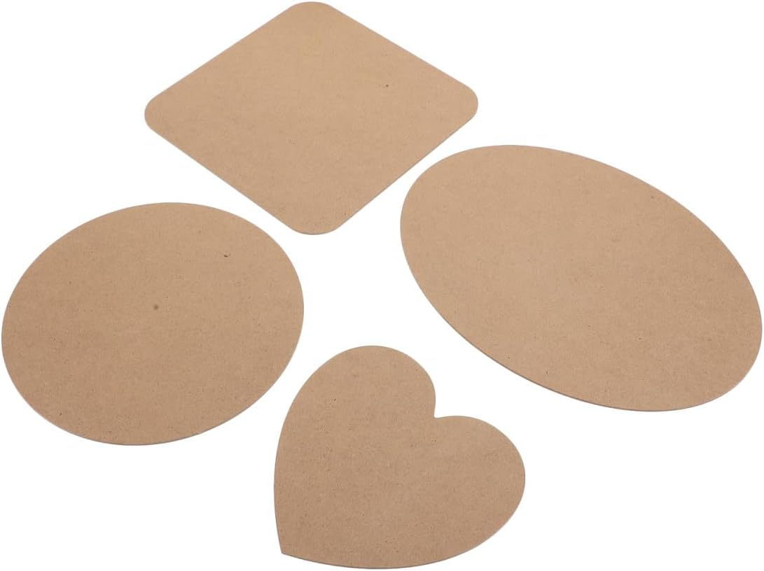 HOMSFOU Natural Wood Density Board Pads 4pcs Handmade Clay Sculpture Bases Lightweight Protects Your Desk Multi-use