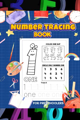 Number tracking book for preschoolers