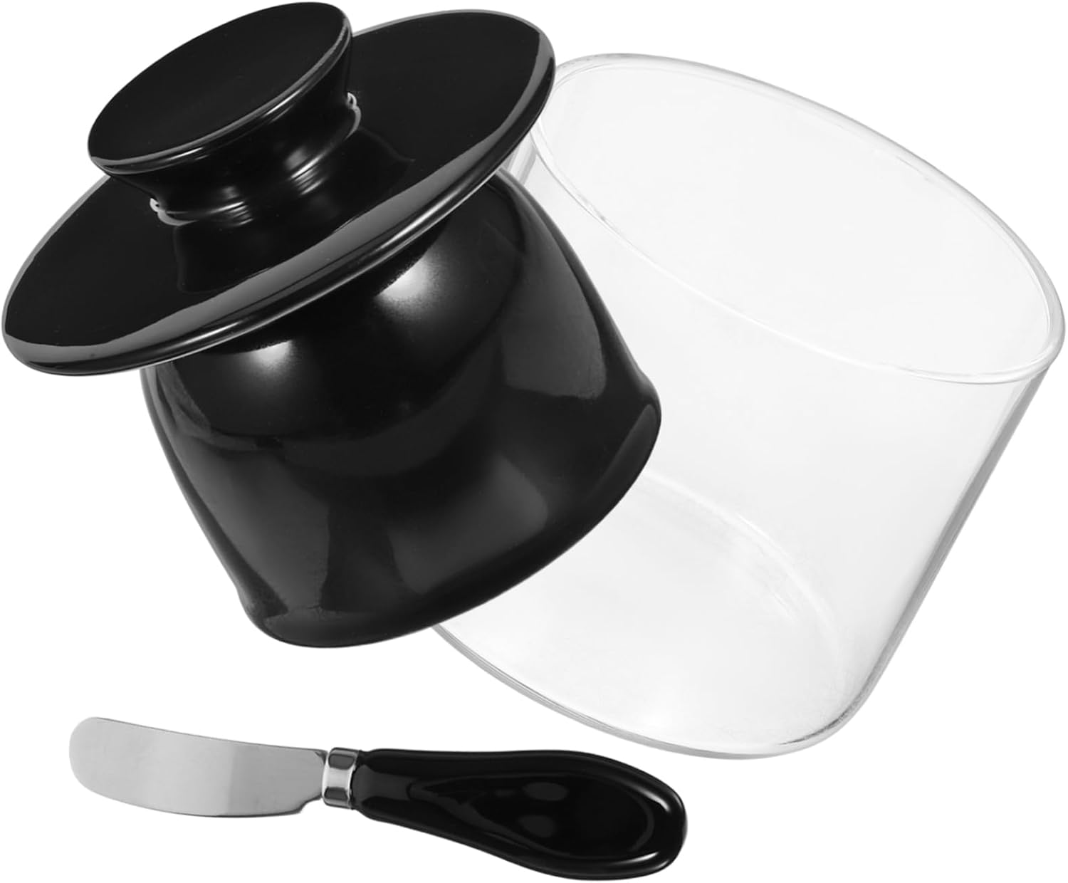 1set Ceramic Butter Container with Elegant Butter Storage Jar Cheese Kitchen Keeper Safe Functional