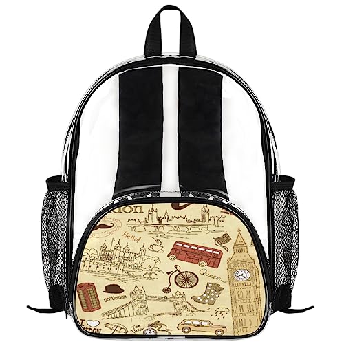 Sac à dos transparent enfants TropicalLife 11.7L en PVC étanche pour l'école