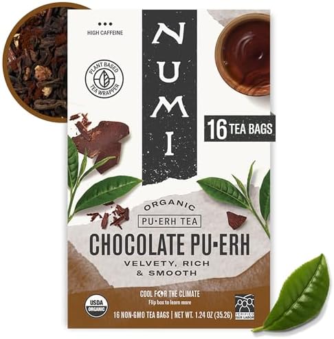 NUMI TEA TEA,OG2,CHOCOLATE PUERH, 16 BAG72